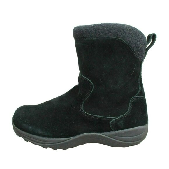 L.L. Bean Shoes - LL Bean Black Suede Pull On Side Zip Insulated Mid Calf Winter Boots Size 7 M